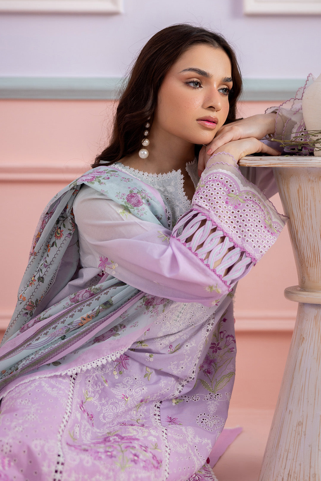 Embroidered Shirt Shalwar Dupatta - 0459