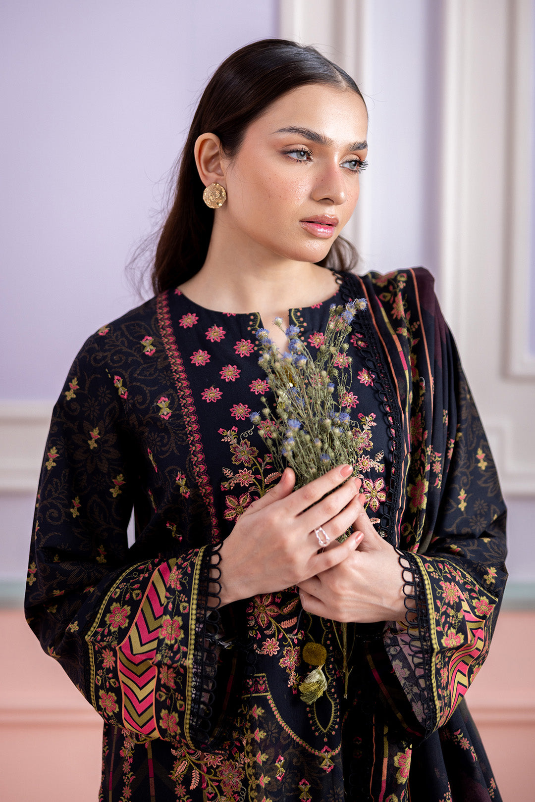 Embroidered Shirt Shalwar Dupatta - 0495