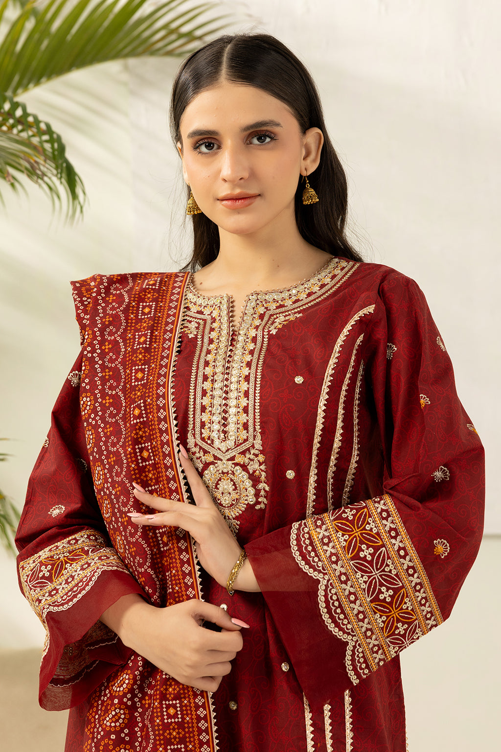 Embroidered Shirt Shalwar Dupatta - 0501