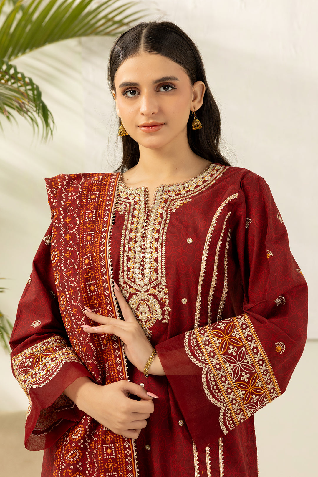 Embroidered Shirt Shalwar Dupatta - 0501