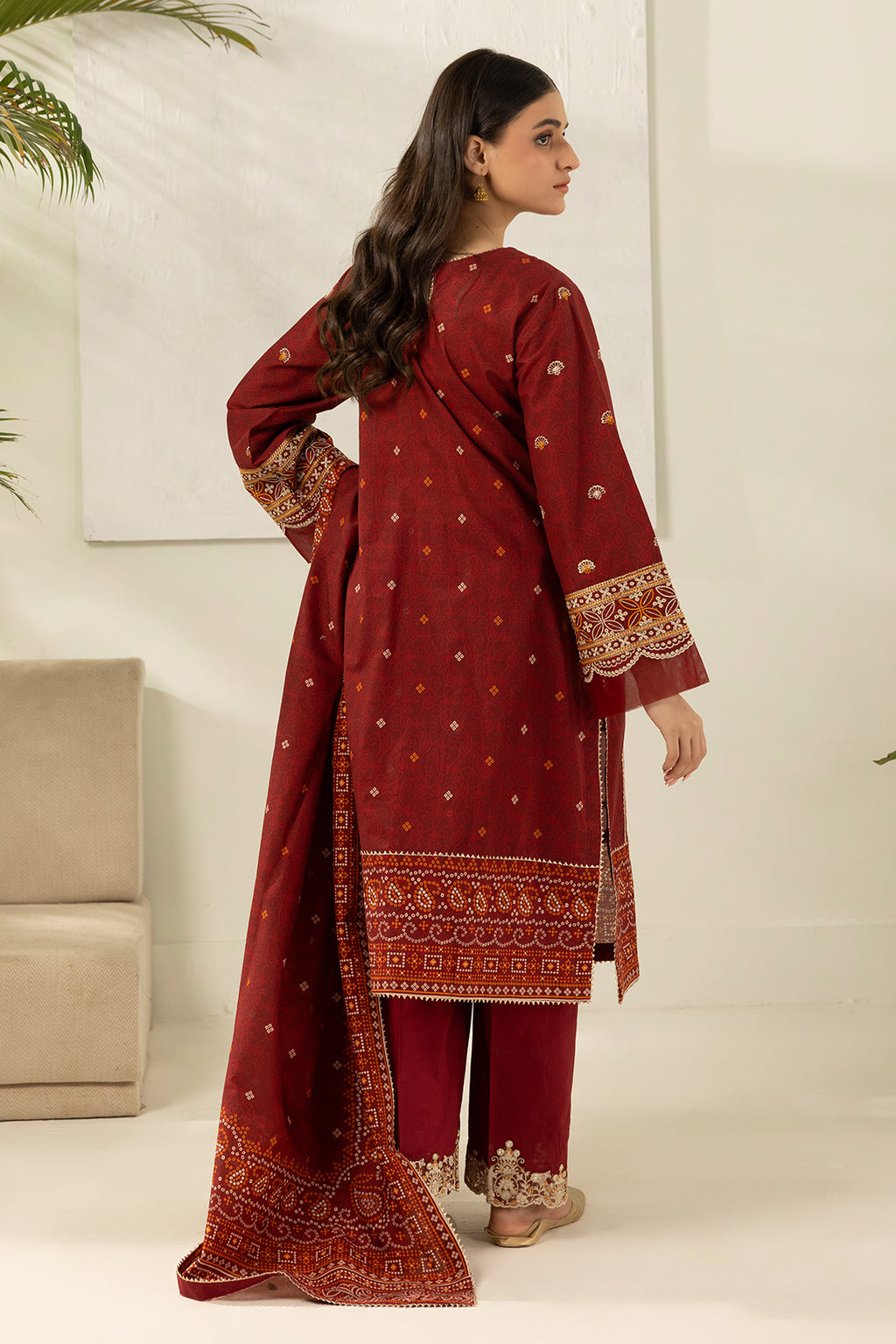 Embroidered Shirt Shalwar Dupatta - 0501