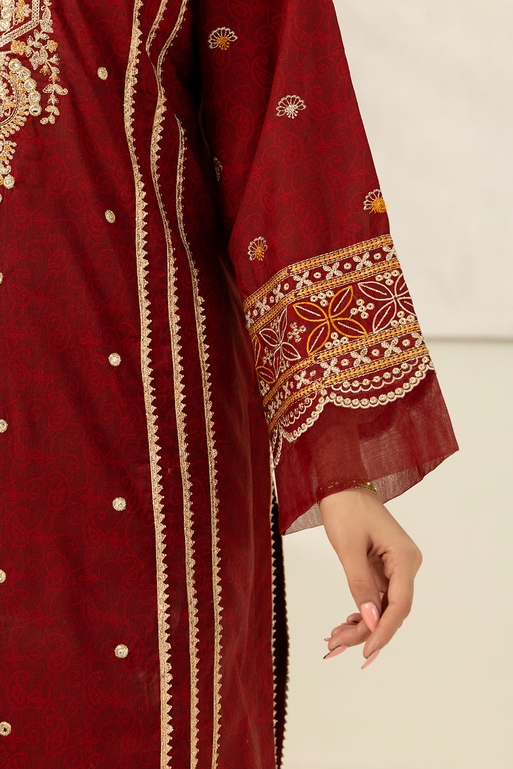 Embroidered Shirt Shalwar Dupatta - 0501