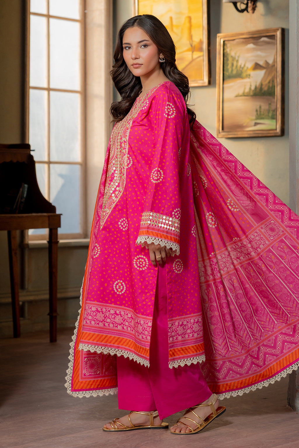 Embroidered Shirt Shalwar Dupatta - 0502