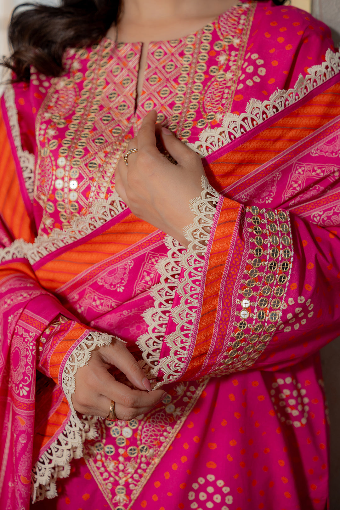 Embroidered Shirt Shalwar Dupatta - 0502