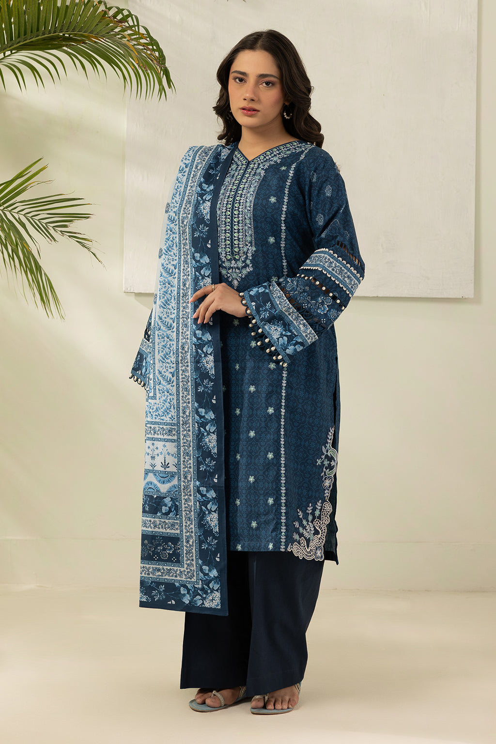 Embroidered Shirt Shalwar Dupatta - 0503