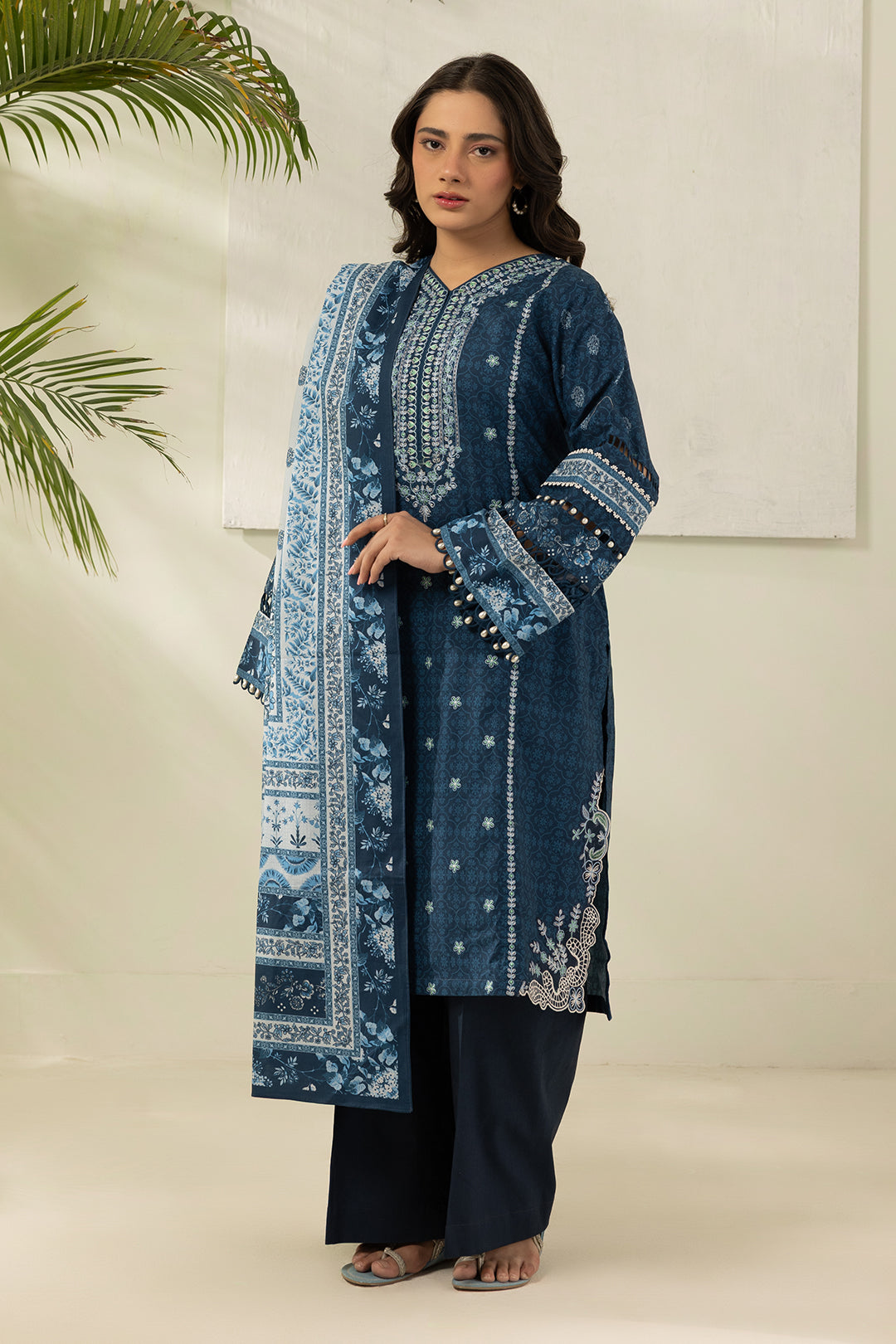 Embroidered Shirt Shalwar Dupatta - 0503