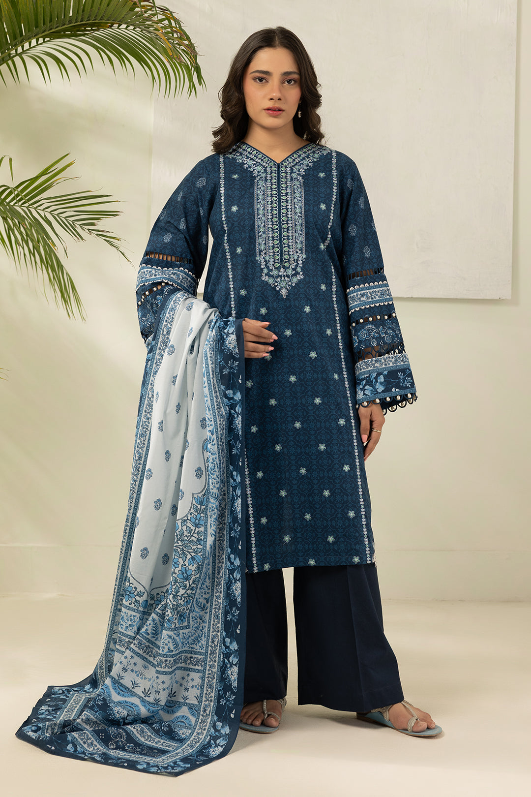 Embroidered Shirt Shalwar Dupatta - 0503