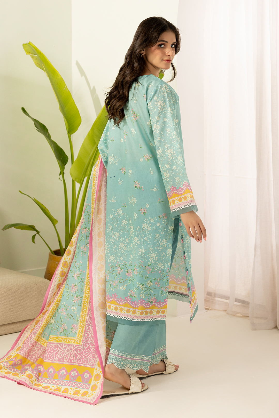 Embroidered Shirt Shalwar Dupatta - 0504