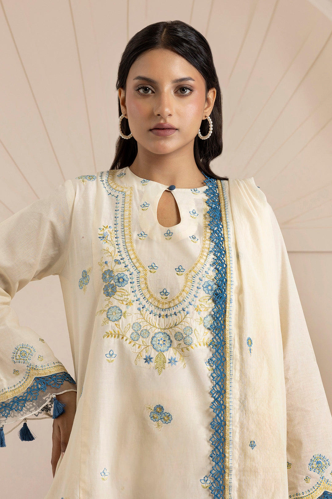Embroidered Shirt Shalwar Dupatta - 0505