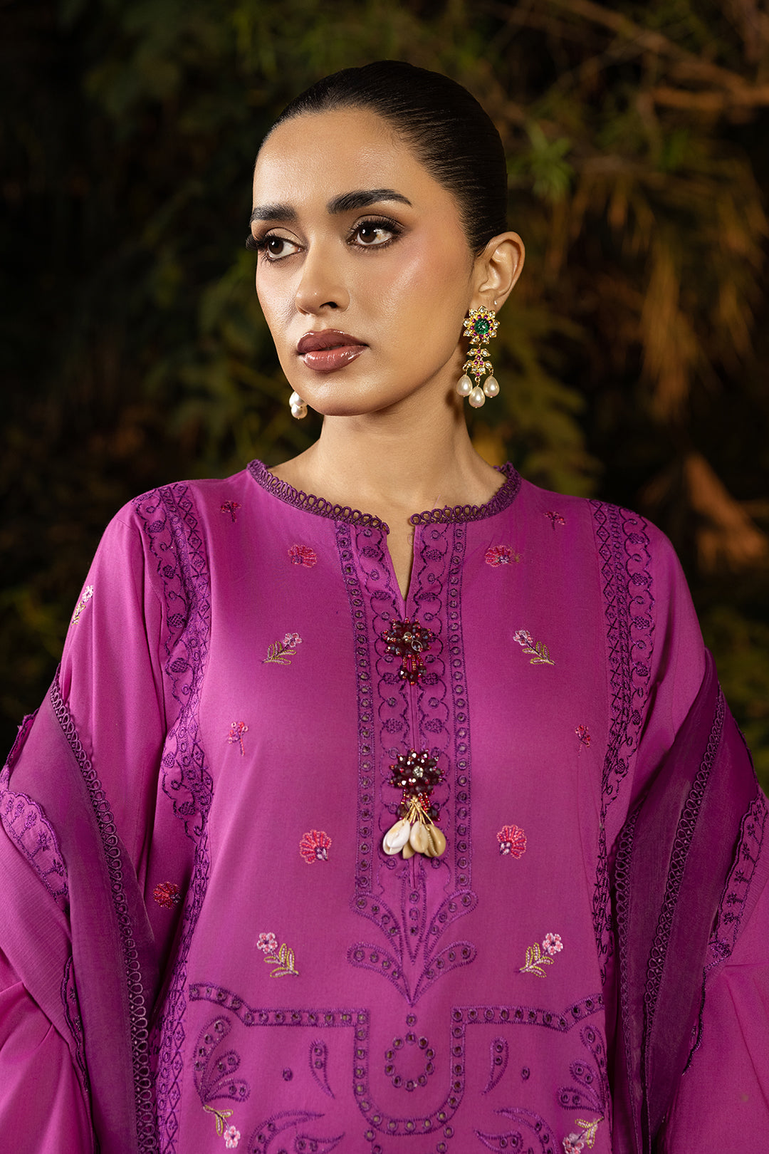 Embroidered Shirt Shalwar Dupatta - 0507