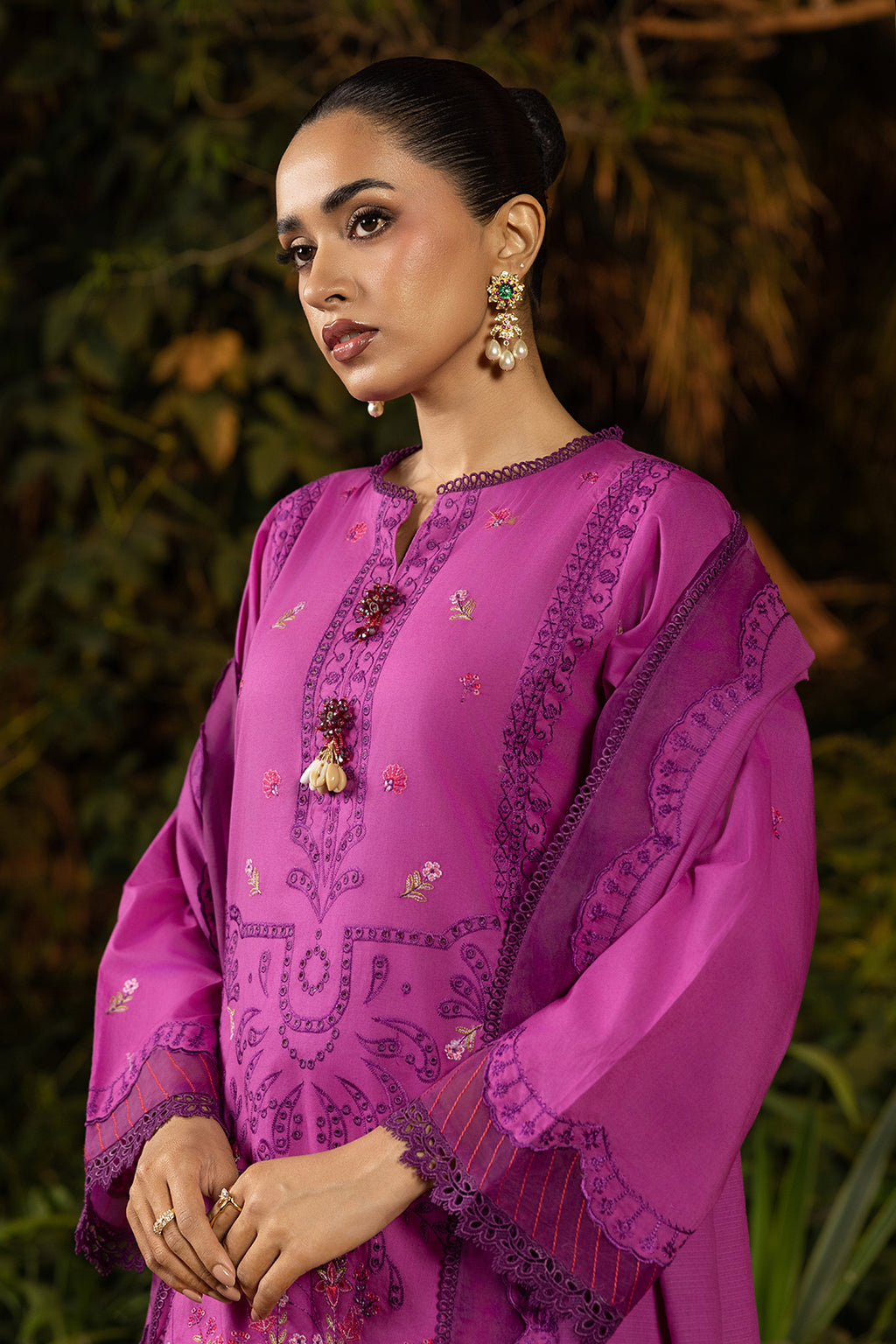 Embroidered Shirt Shalwar Dupatta - 0507