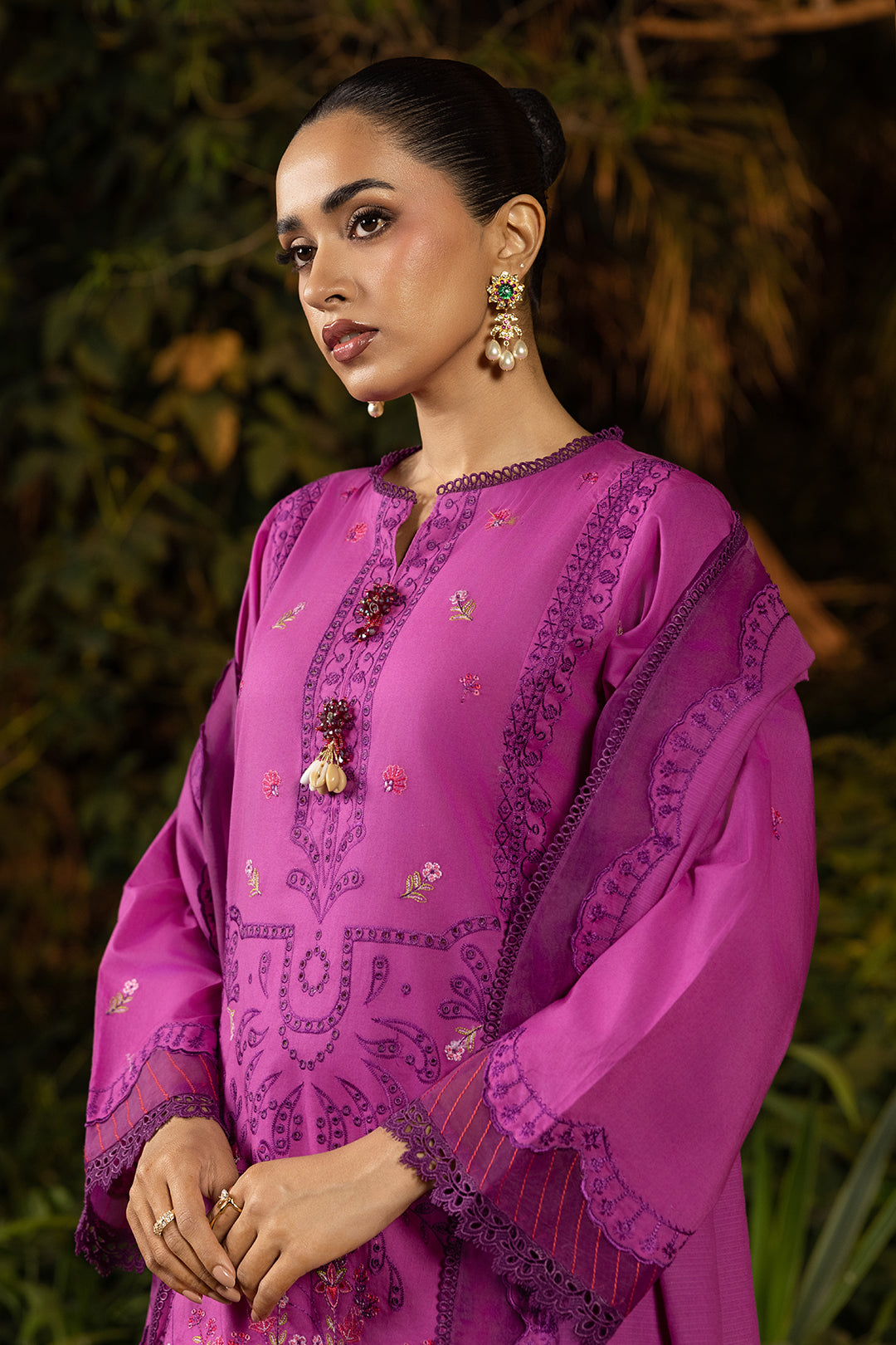 Embroidered Shirt Shalwar Dupatta - 0507