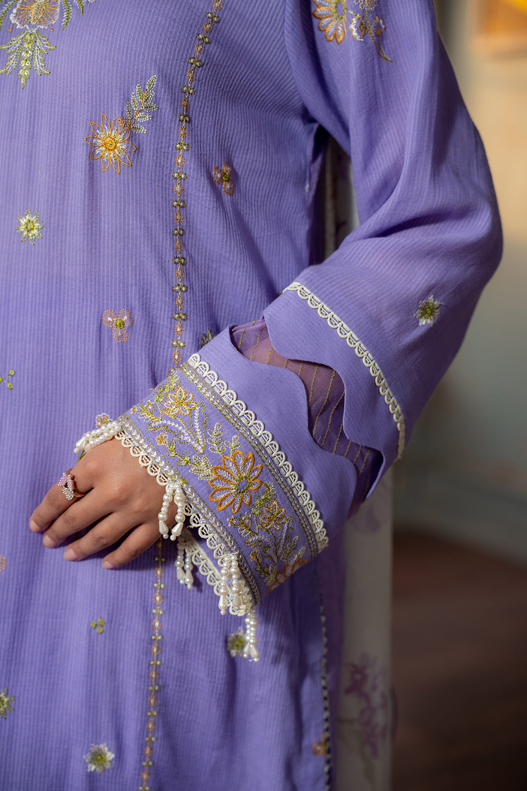 Embroidered Shirt Shalwar Dupatta - 0508