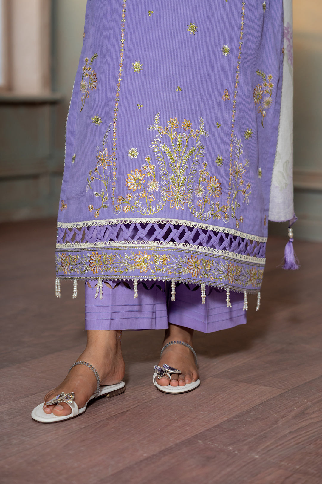 Embroidered Shirt Shalwar Dupatta - 0508