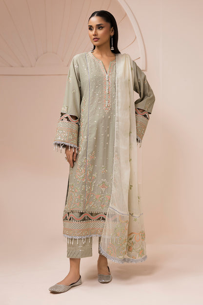 Embroidered Shirt Shalwar Dupatta - 0509