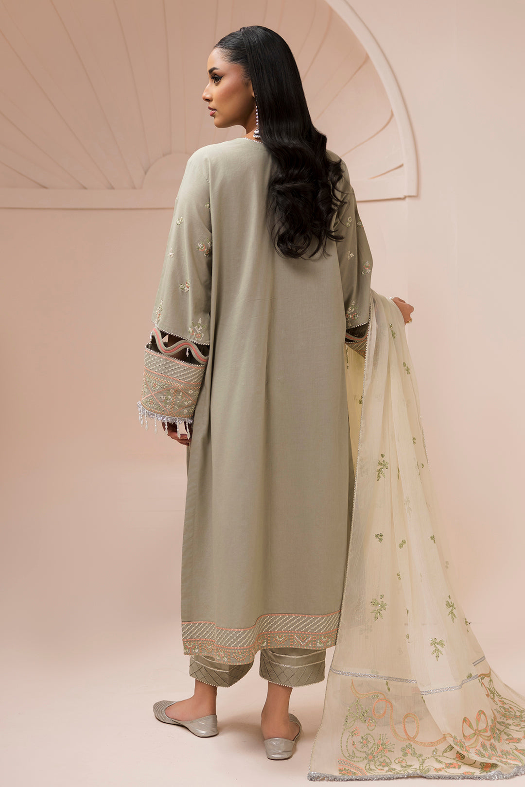 Embroidered Shirt Shalwar Dupatta - 0509