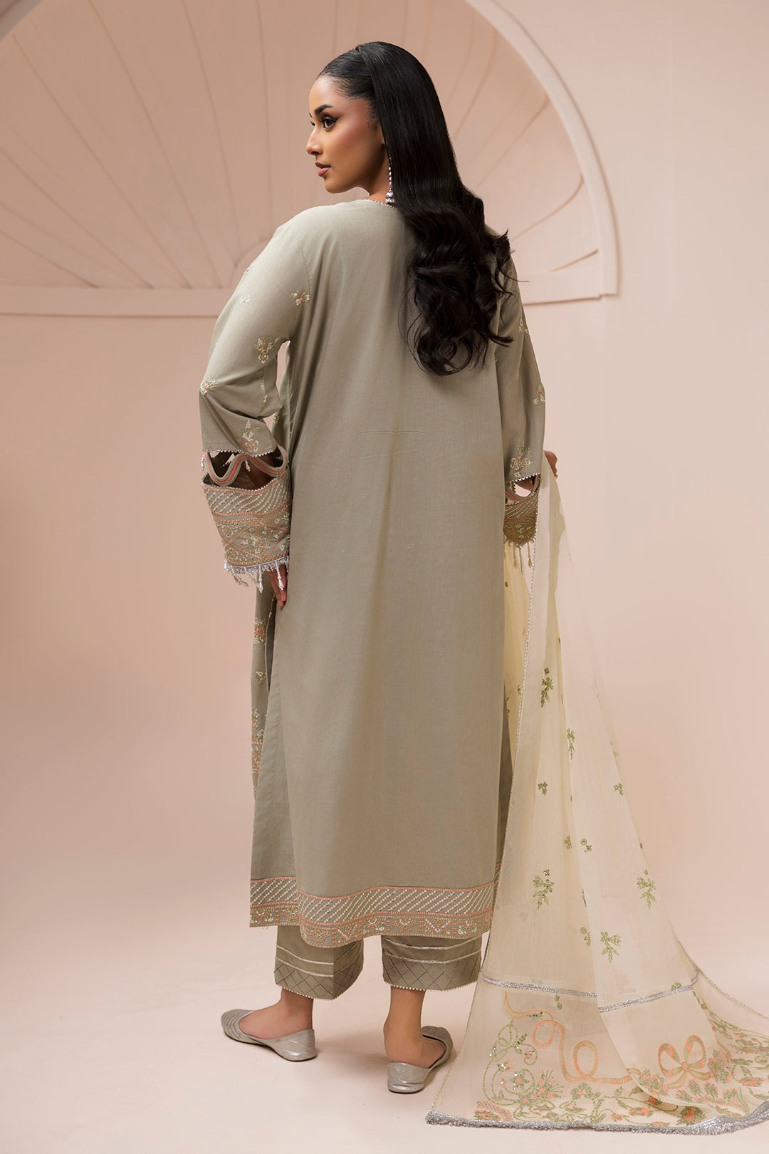 Embroidered Shirt Shalwar Dupatta - 0509