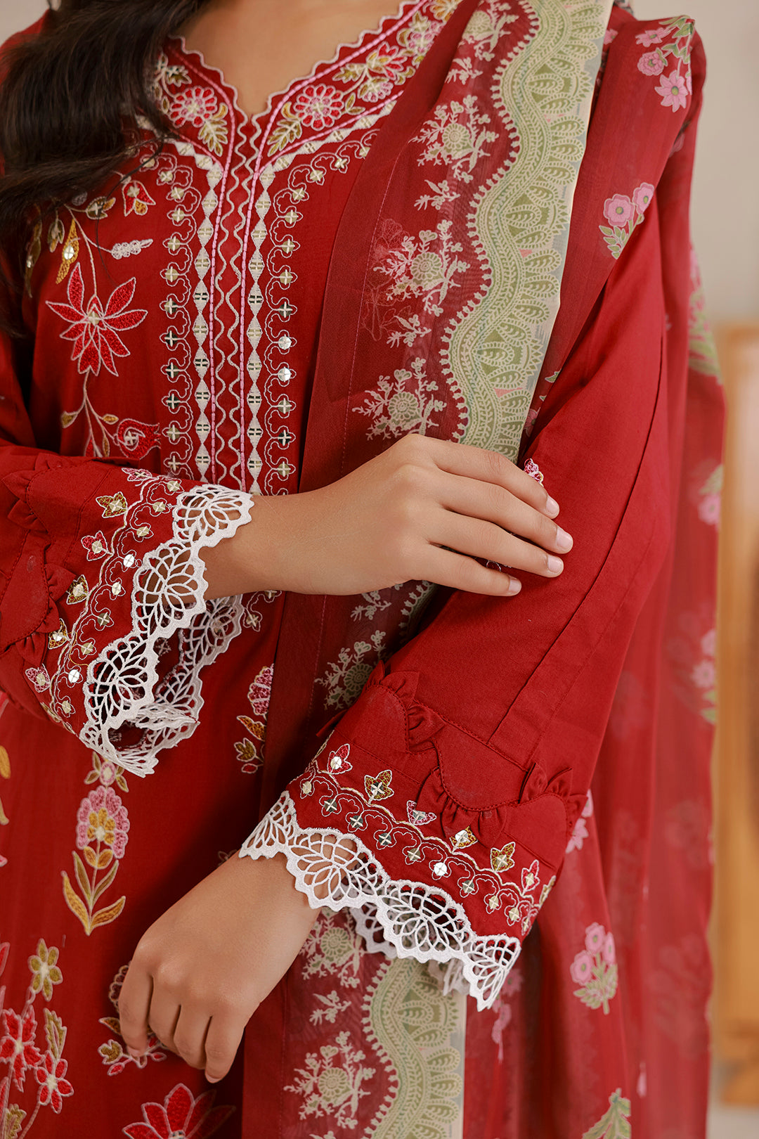 Embroidered Shirt Shalwar Dupatta - 0511