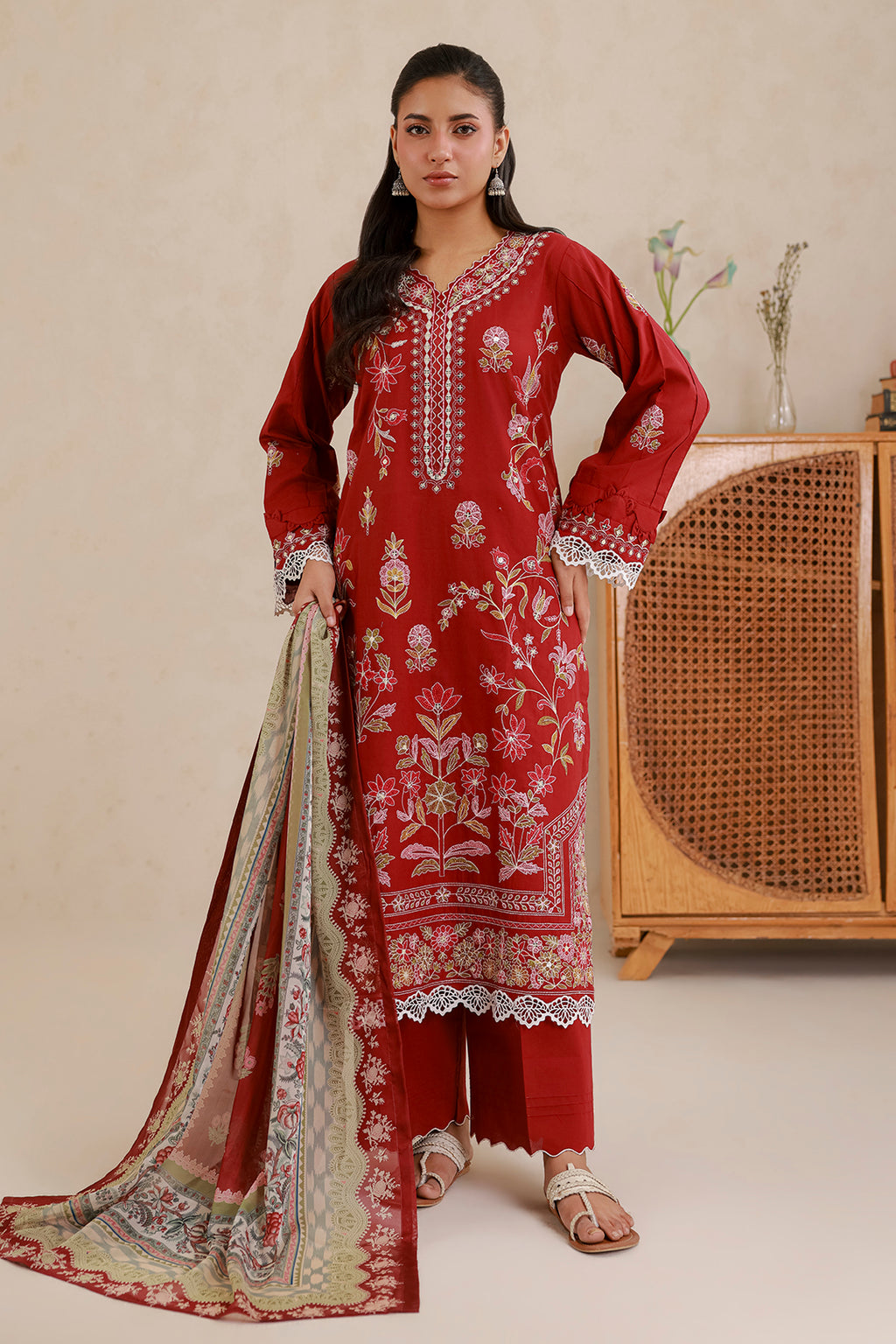 Embroidered Shirt Shalwar Dupatta - 0511