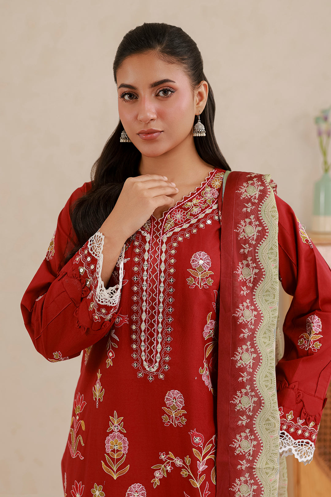 Embroidered Shirt Shalwar Dupatta - 0511