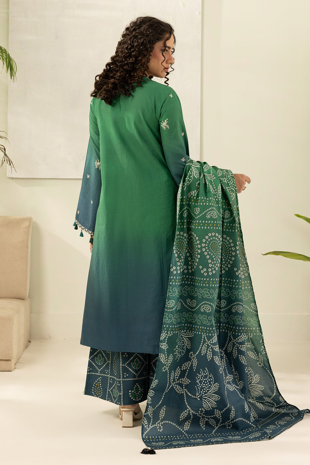 Embroidered Shirt Shalwar Dupatta - 0512