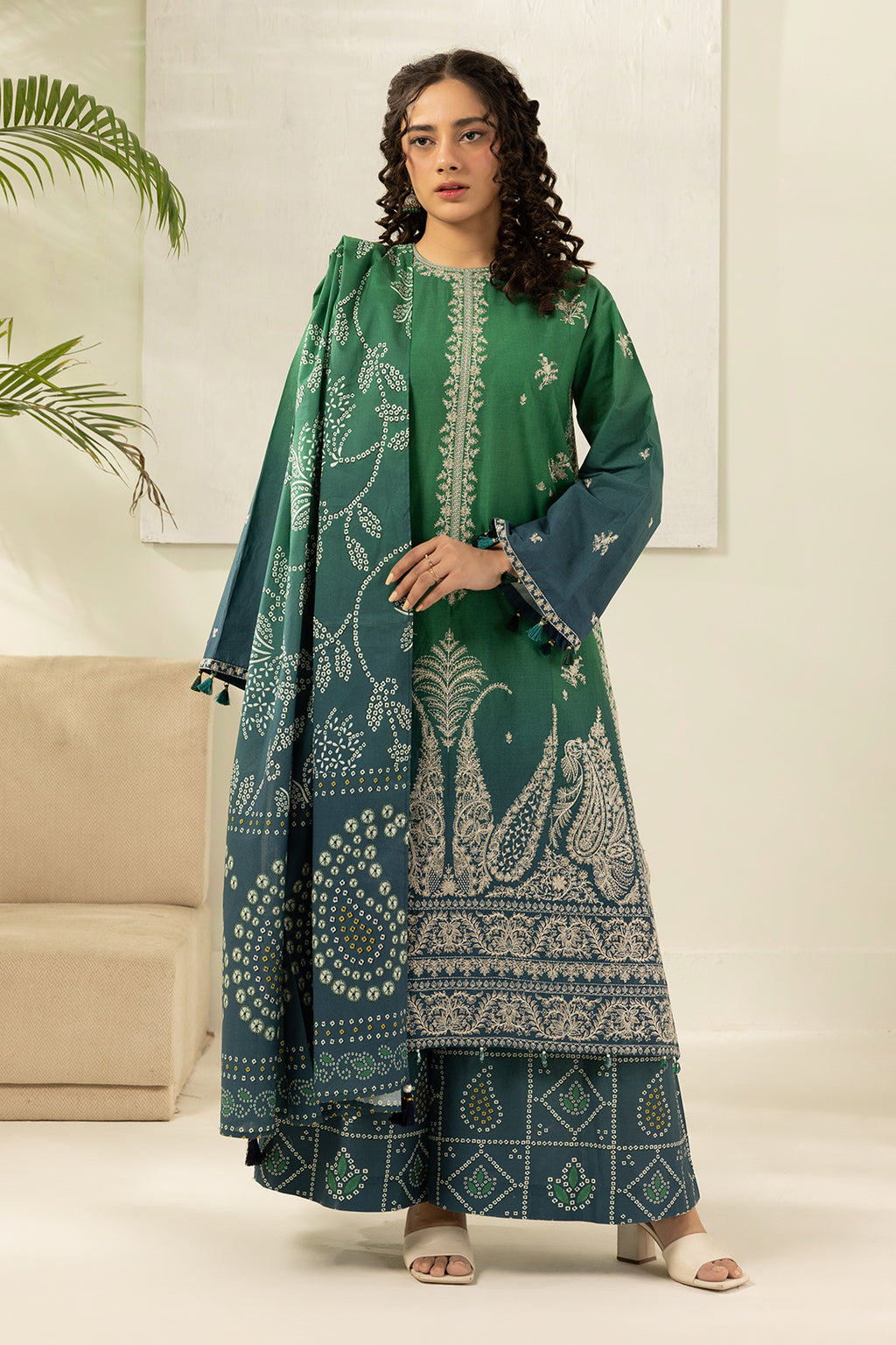 Embroidered Shirt Shalwar Dupatta - 0512