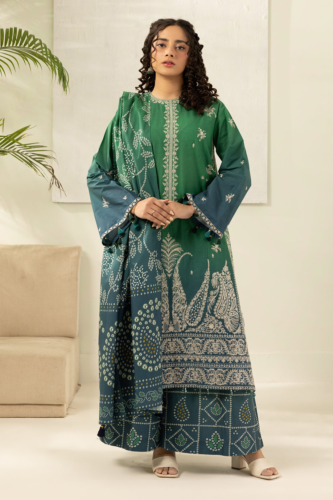 Embroidered Shirt Shalwar Dupatta - 0512
