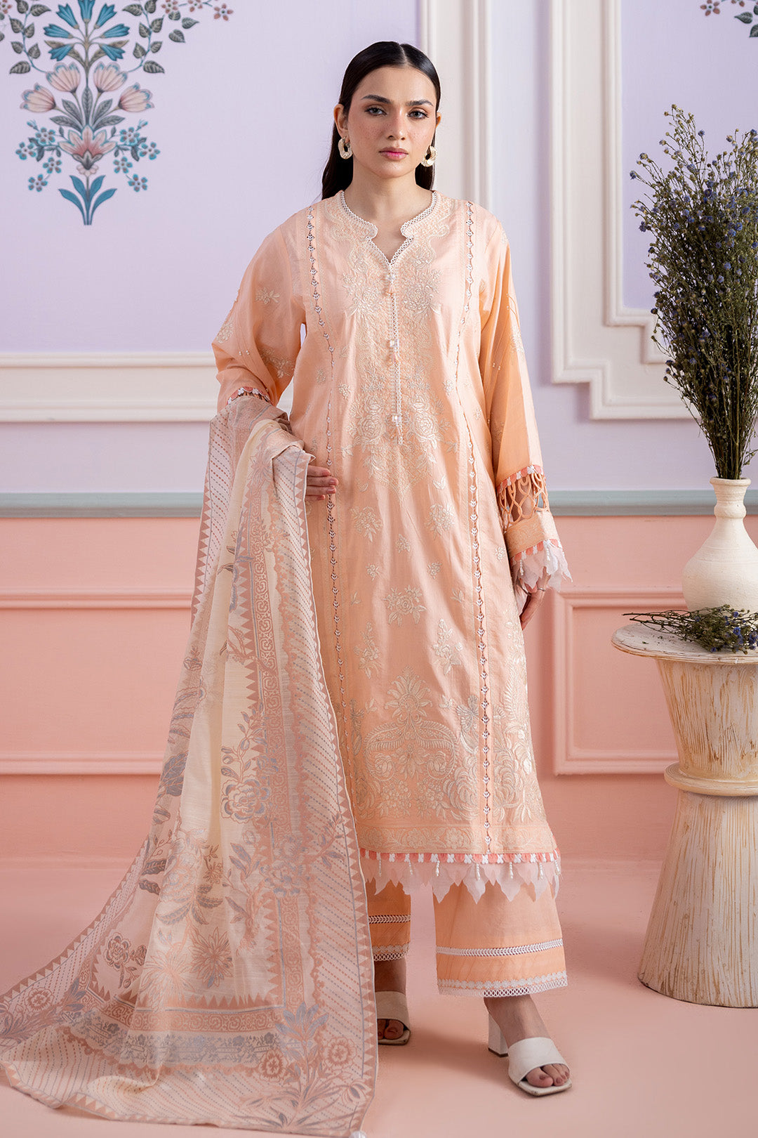 Embroidered Shirt Shalwar Dupatta - 0513