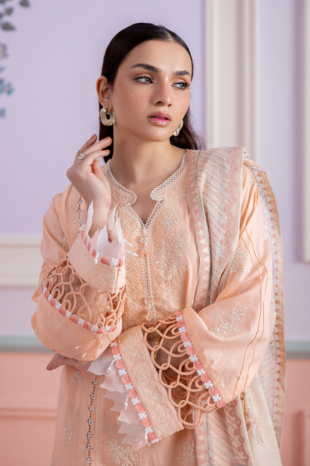 Embroidered Shirt Shalwar Dupatta - 0513