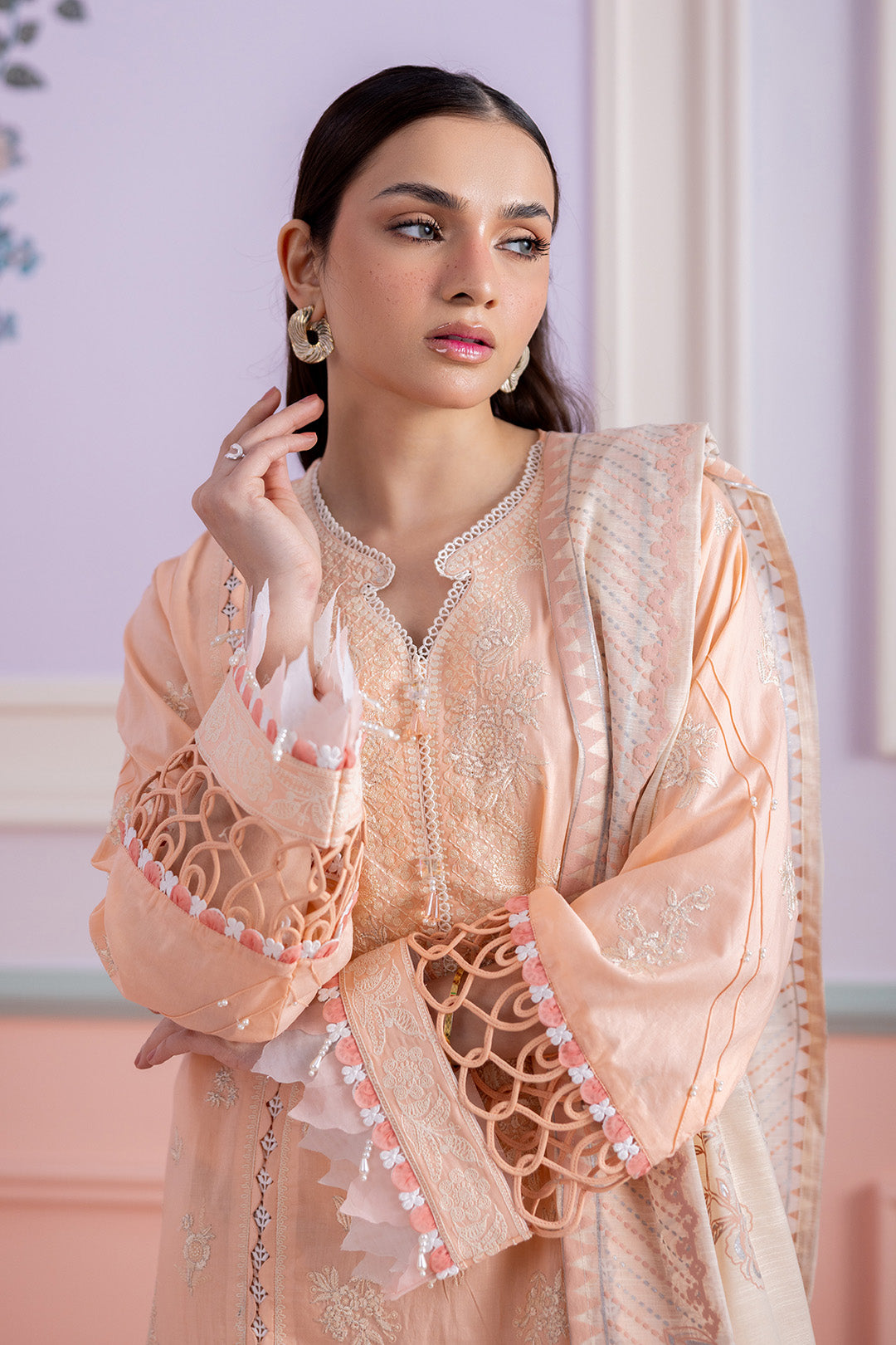 Embroidered Shirt Shalwar Dupatta - 0513