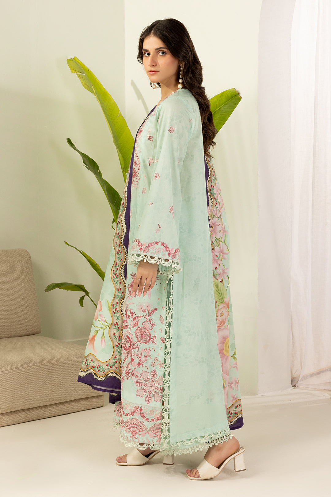 Embroidered Shirt Shalwar Dupatta - 0514