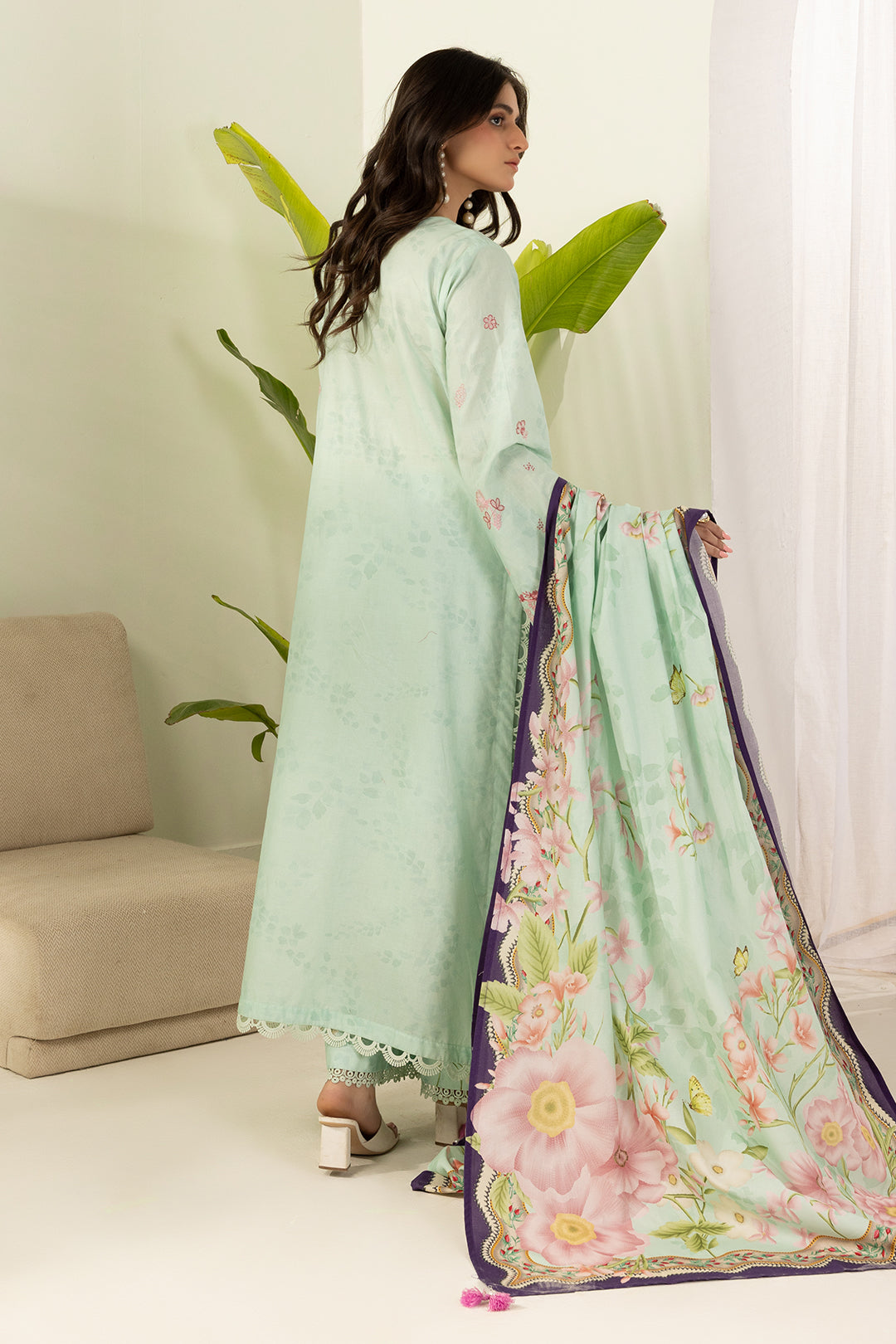 Embroidered Shirt Shalwar Dupatta - 0514