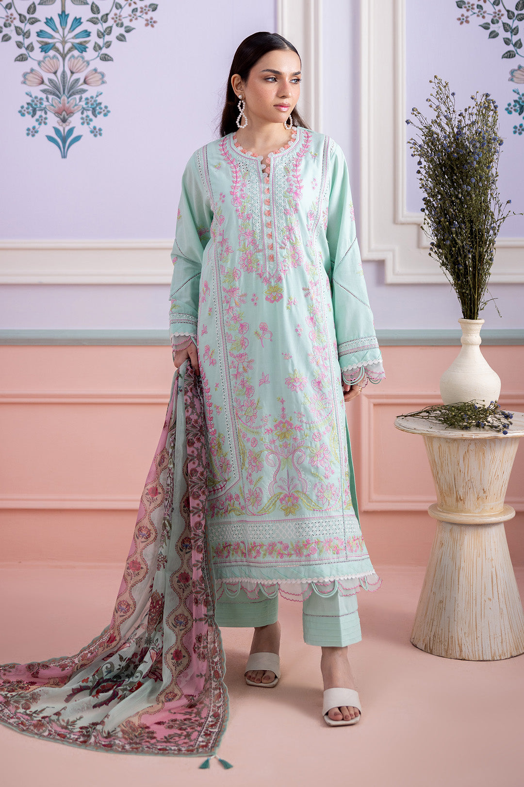 Embroidered Shirt Shalwar Dupatta - 0515