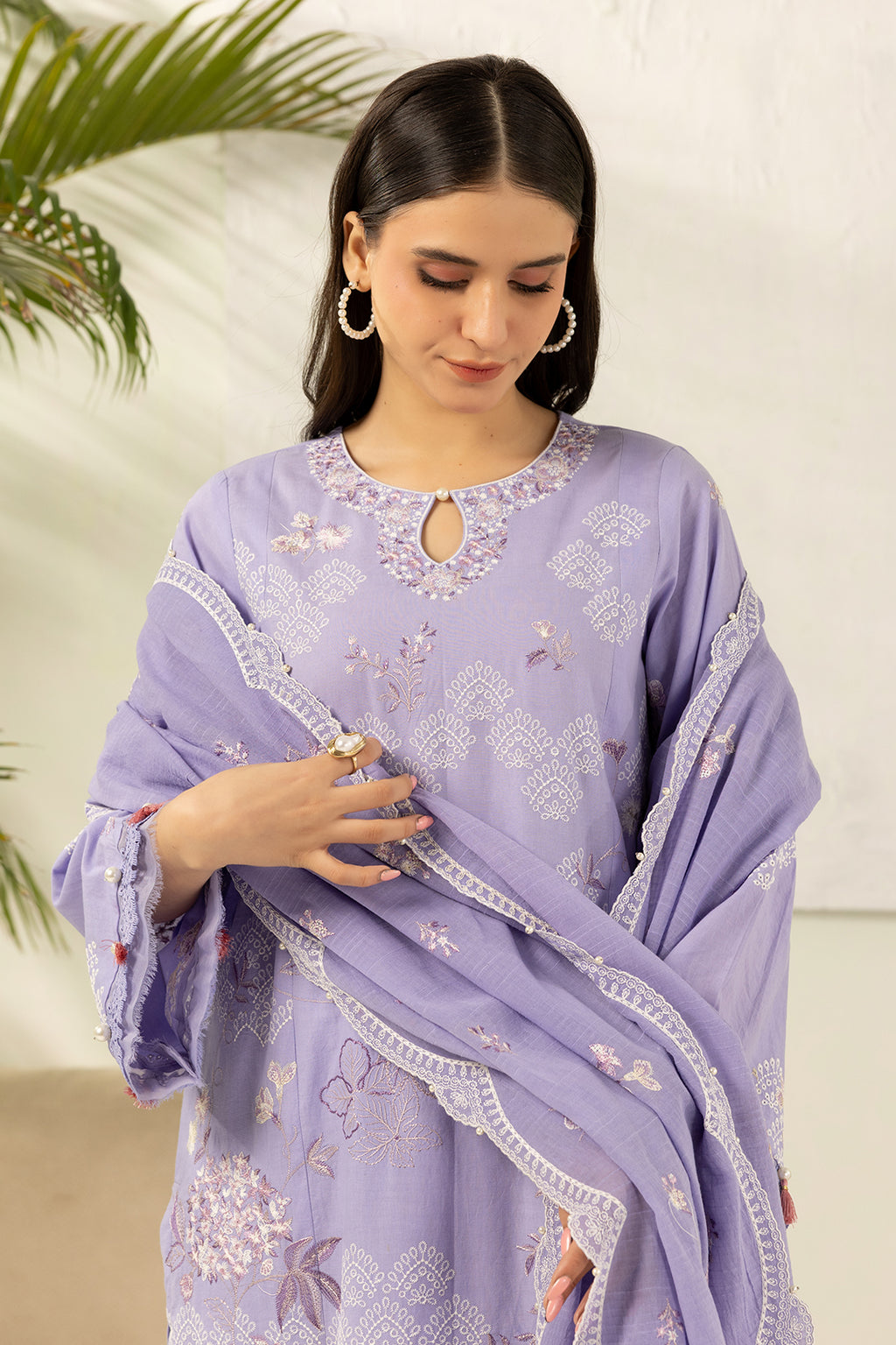 Embroidered Shirt Shalwar Dupatta - 0516