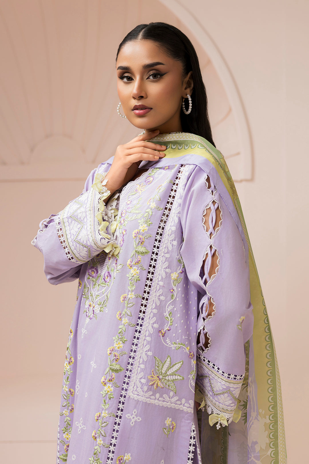 Embroidered Shirt Shalwar Dupatta - 0517