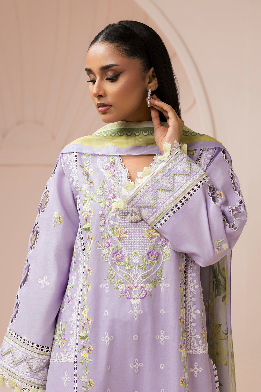 Embroidered Shirt Shalwar Dupatta - 0517