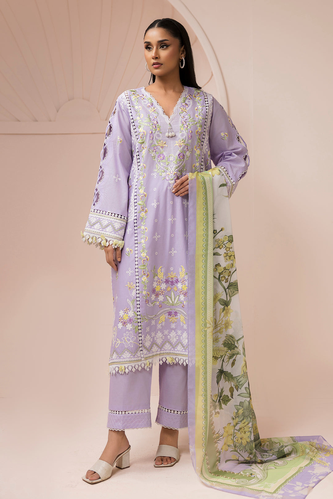 Embroidered Shirt Shalwar Dupatta - 0517