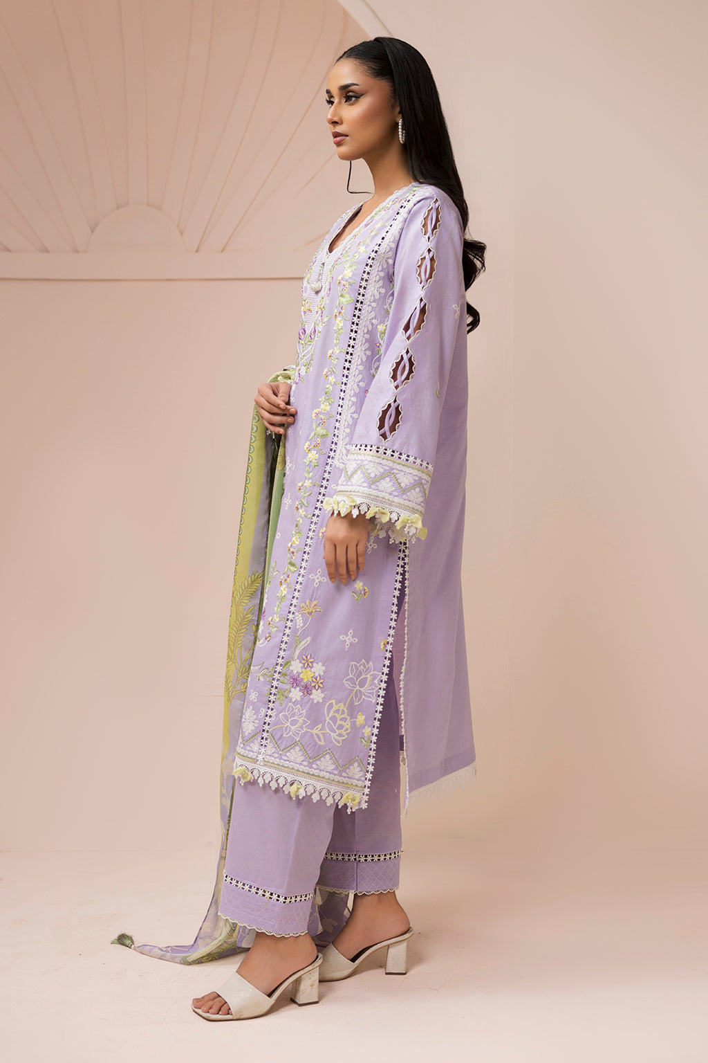 Embroidered Shirt Shalwar Dupatta - 0517