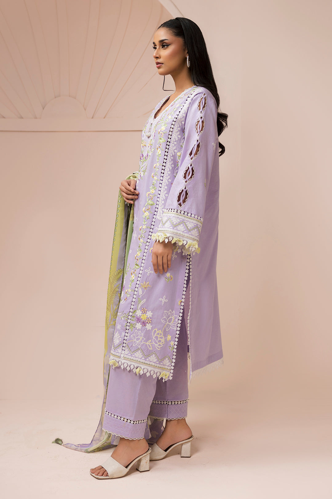 Embroidered Shirt Shalwar Dupatta - 0517