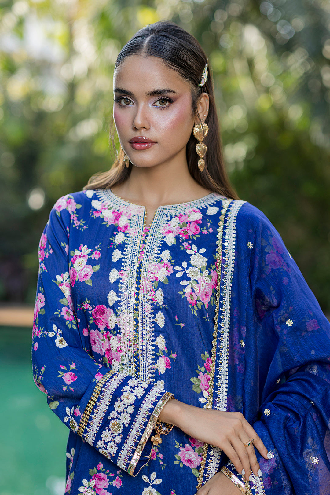Embroidered Shirt Shalwar Dupatta - 0519