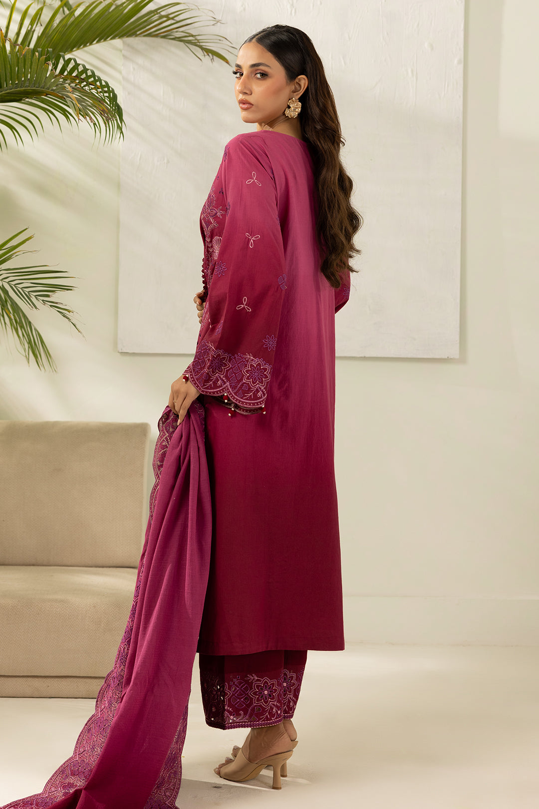 Embroidered Shirt Shalwar Dupatta - 0520