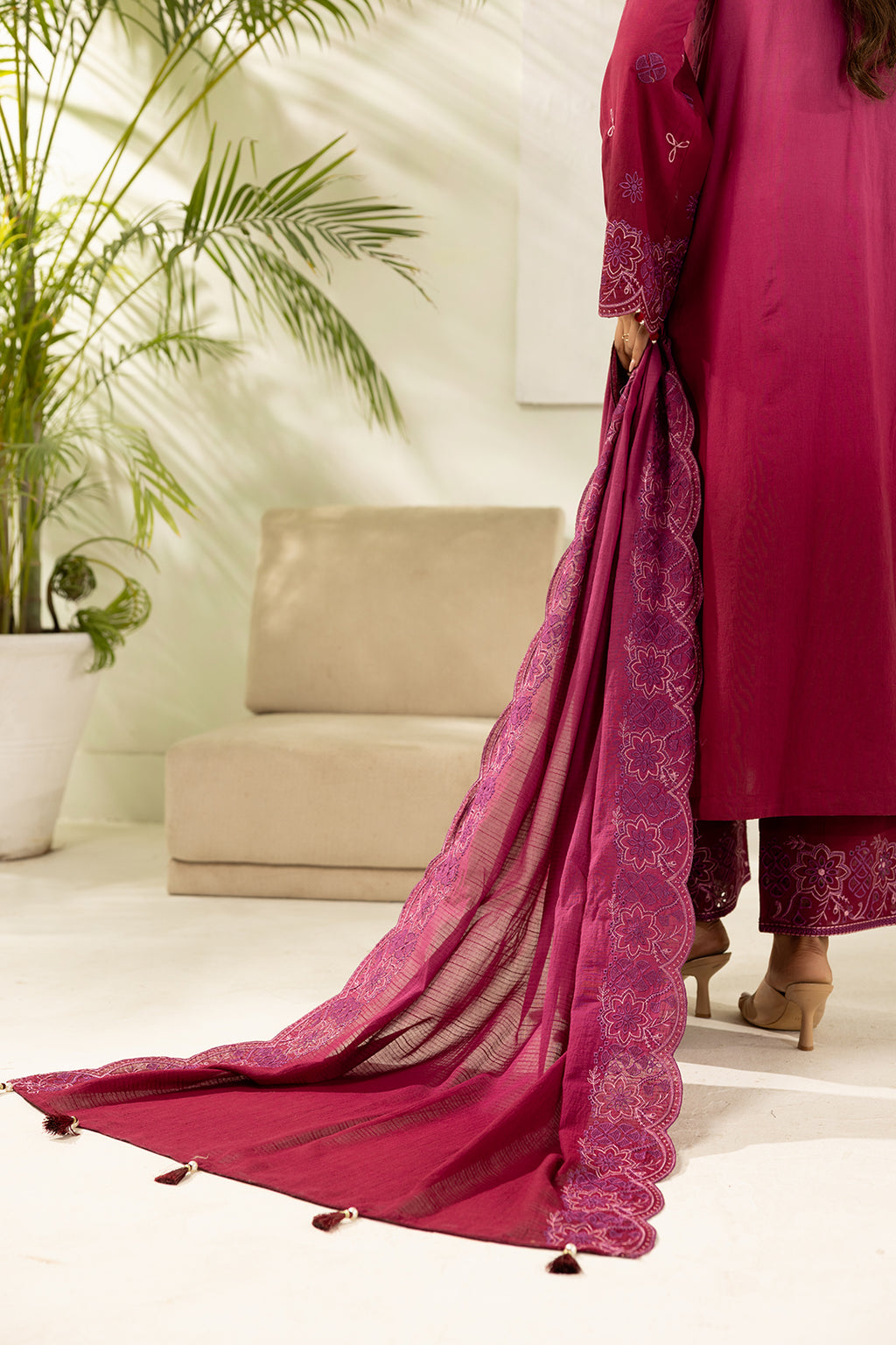 Embroidered Shirt Shalwar Dupatta - 0520