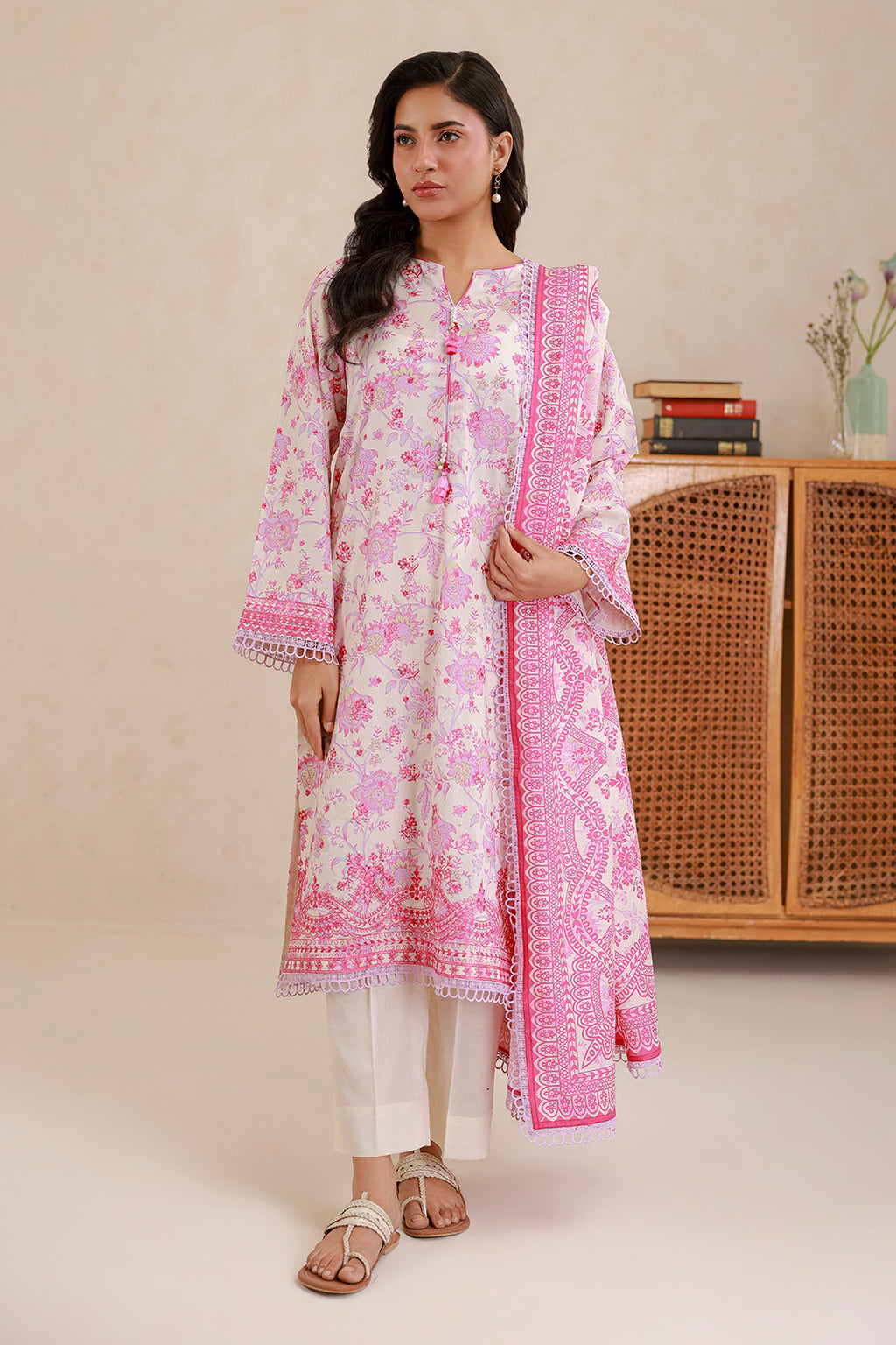 Embroidered Shirt Shalwar Dupatta - 0561