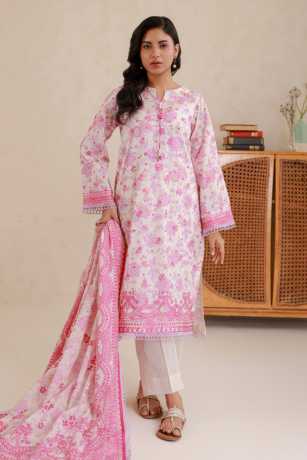 Embroidered Shirt Shalwar Dupatta - 0561