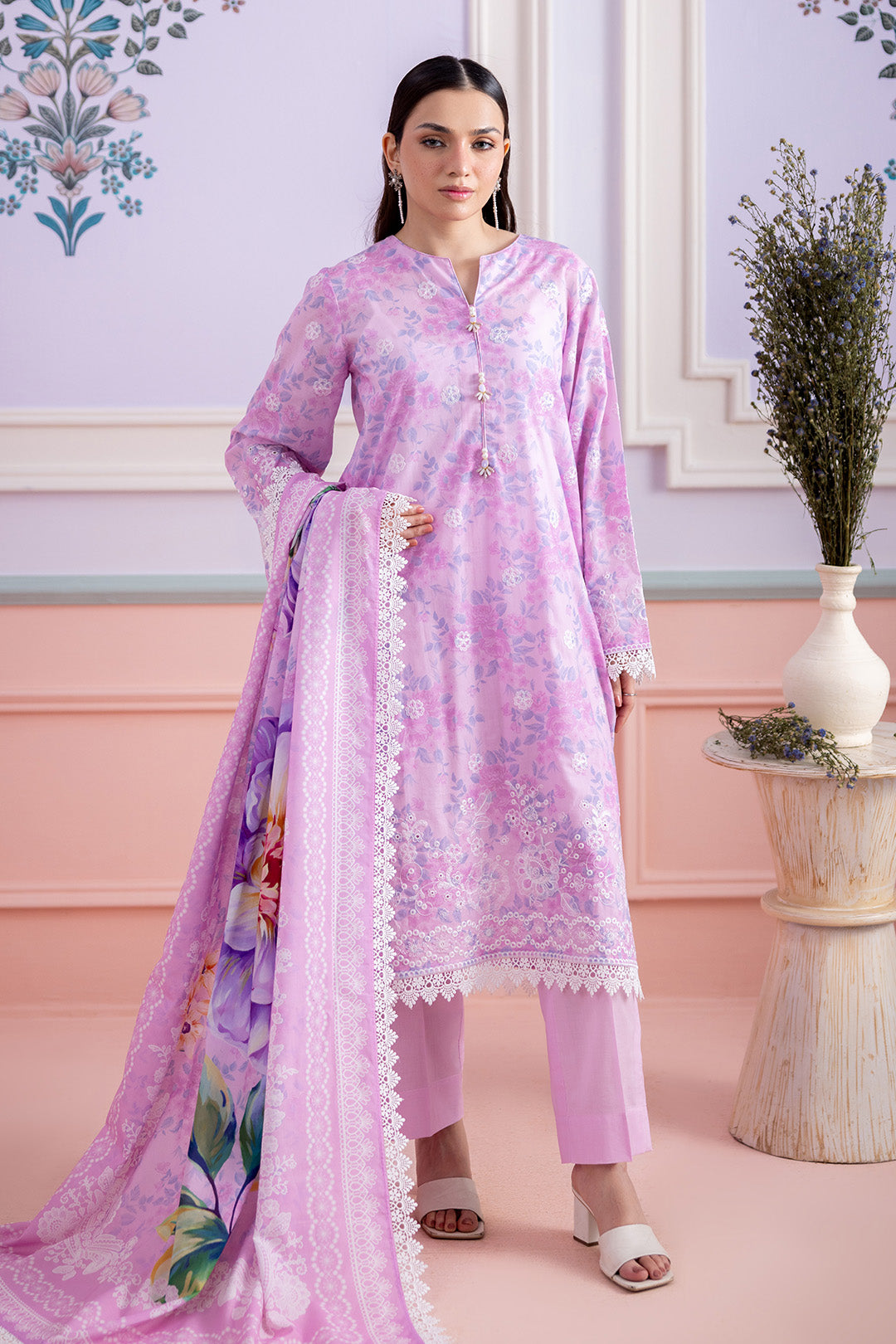 Embroidered Shirt Shalwar Dupatta - 0567