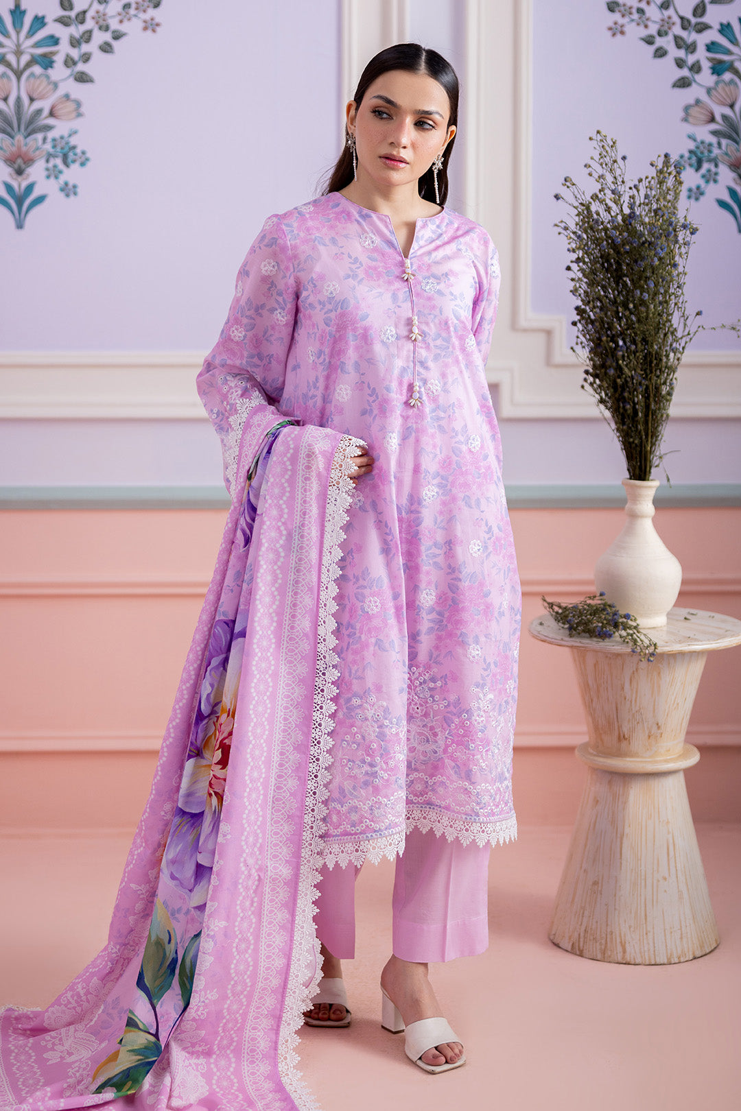 Embroidered Shirt Shalwar Dupatta - 0567