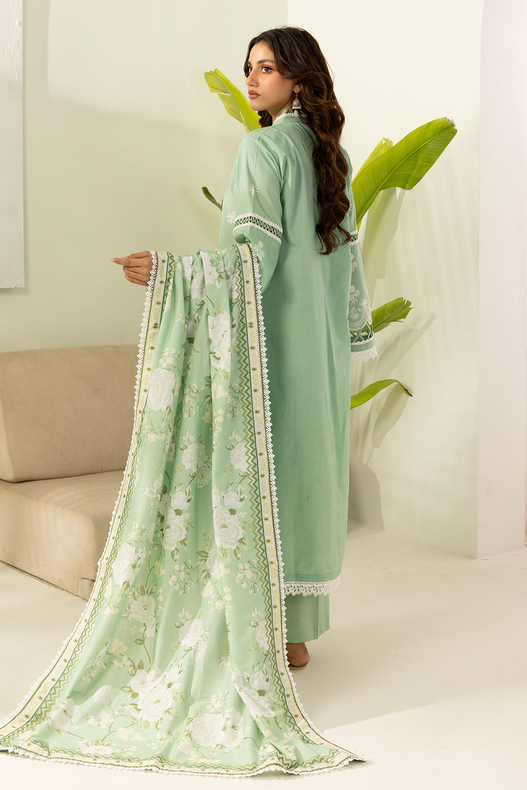 Embroidered Shirt Shalwar Dupatta - 0568