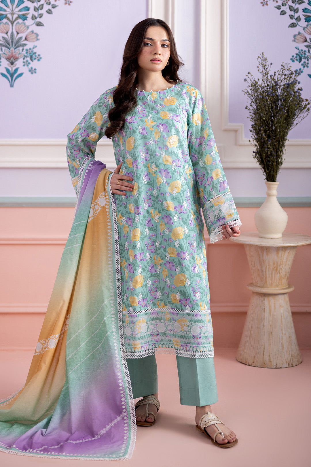 Embroidered Shirt Shalwar Dupatta - 0569