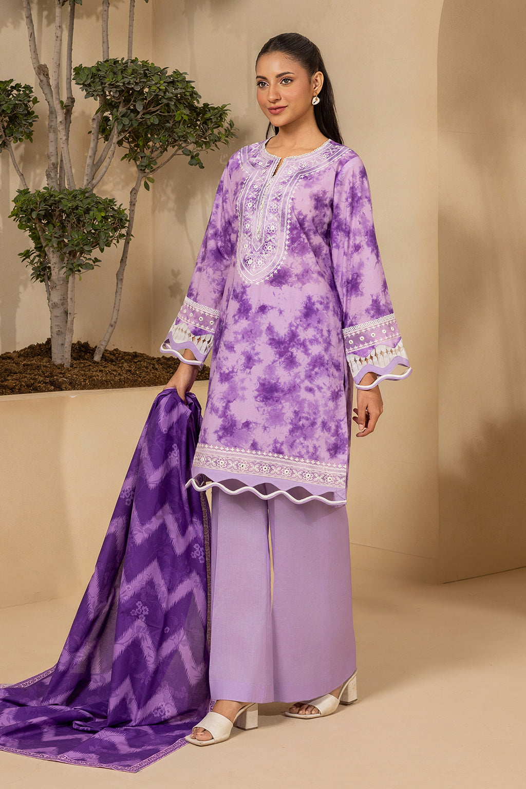 Embroidered Shirt Shalwar Dupatta - 0571