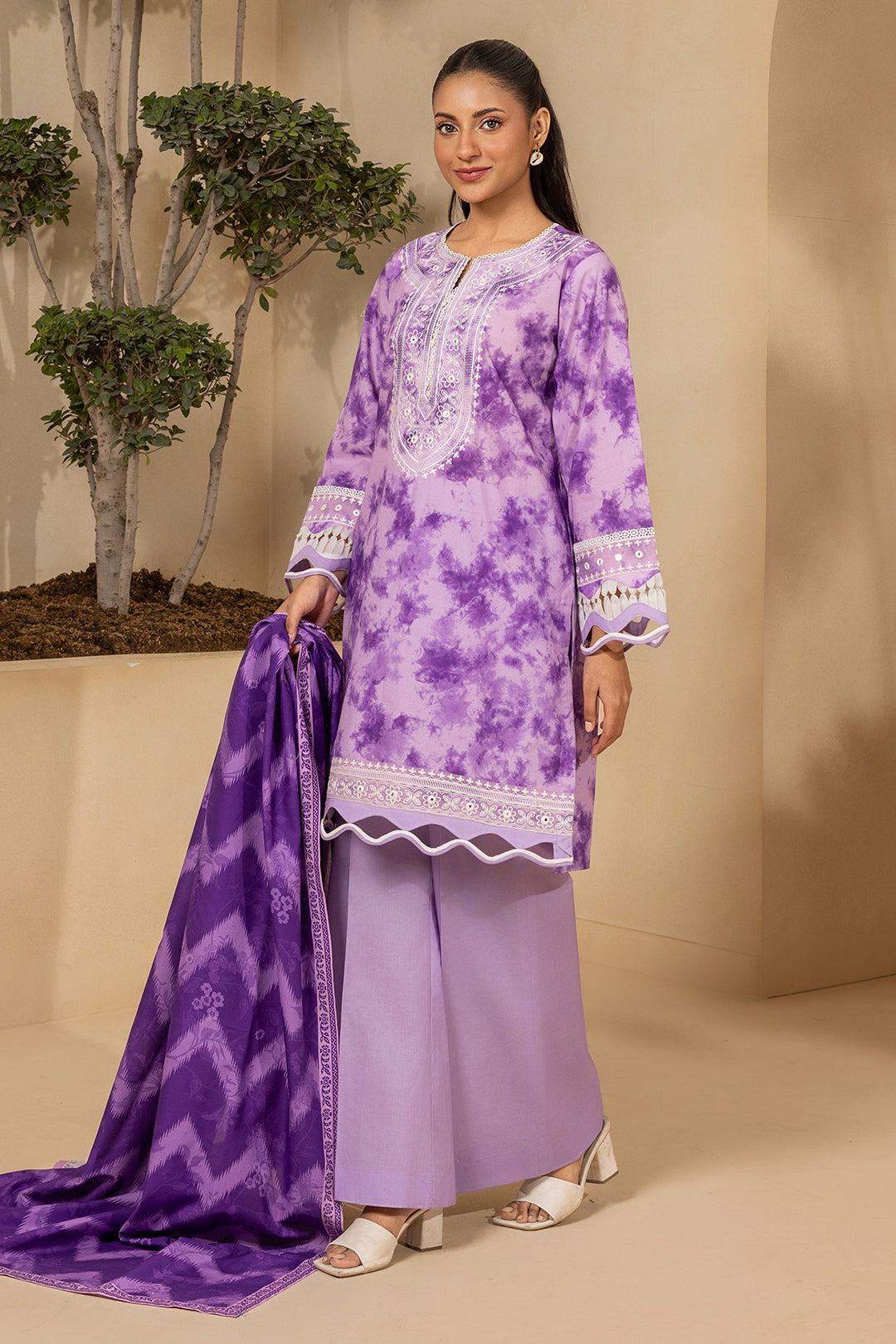 Embroidered Shirt Shalwar Dupatta - 0571